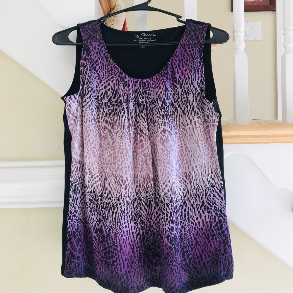 Chico elegant silk purple blouse